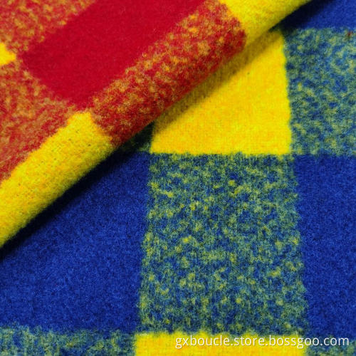 Boucle fashion Plaid Brushed design fabric